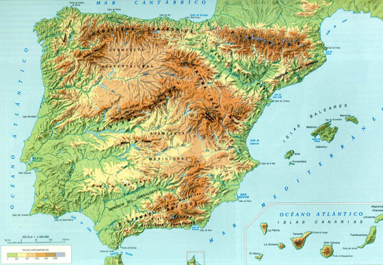 Mapa de España | Político, de carreteras y otros