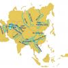 Mapa hidrográfico de Asia