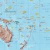Mapa físico y geográfico de Oceanía
